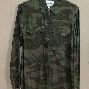 Jessica Simpson Olive Camouflage Shirt